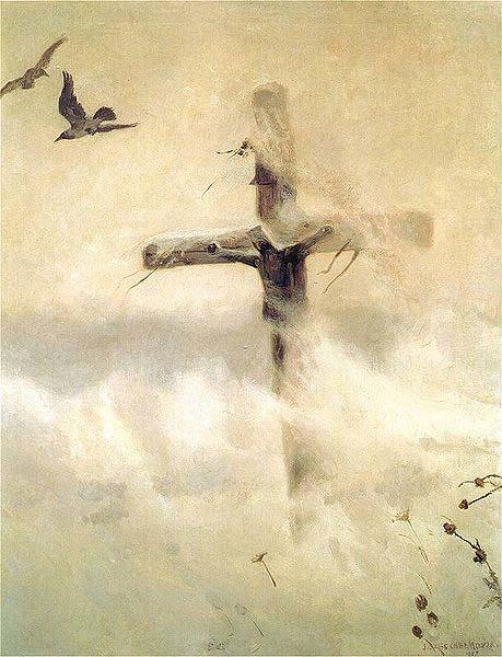 Jozef Chelmonski Cross in blizzard.